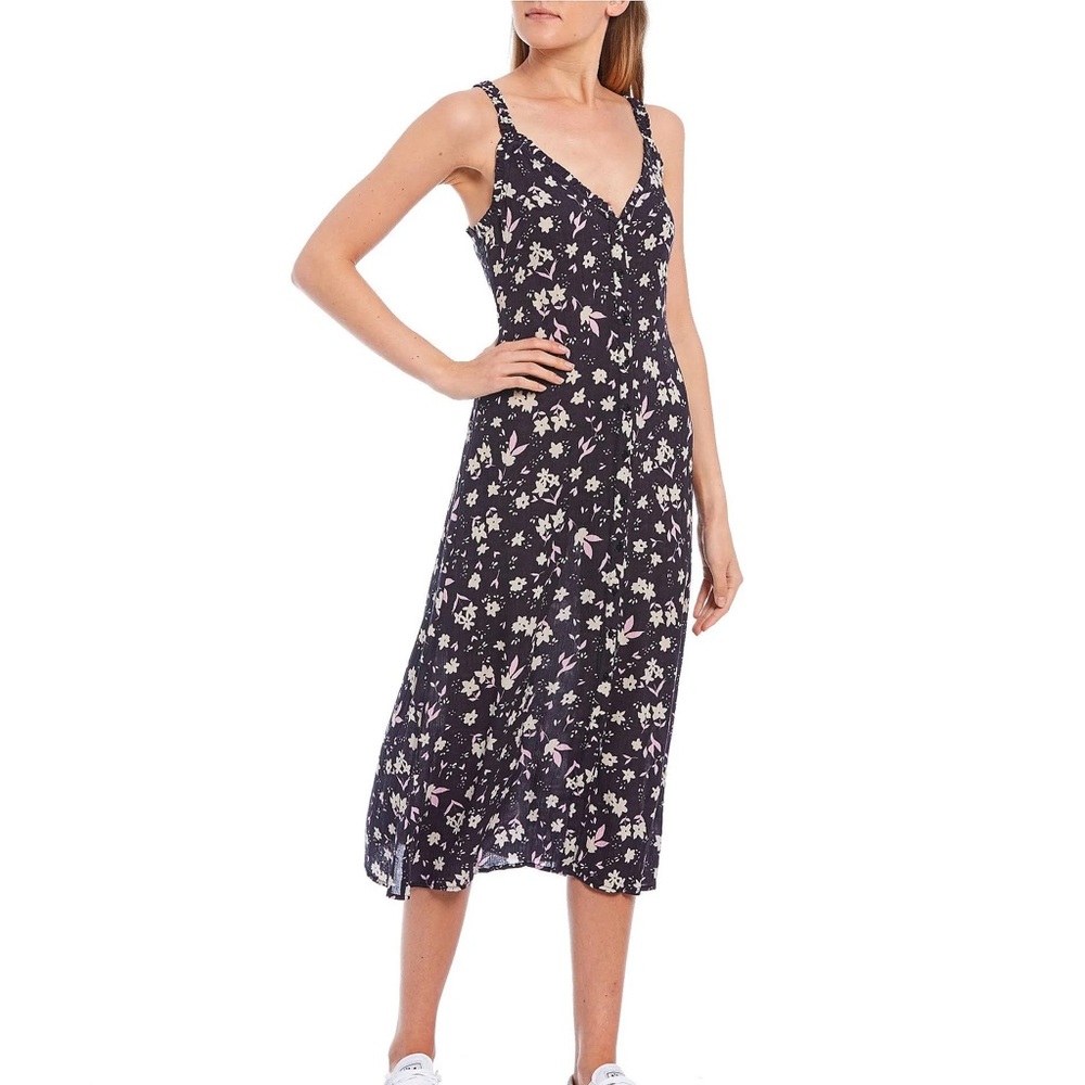 Billabong Sweet Edges Floral Buttoned Dress